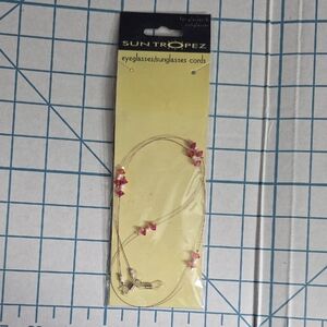Sun Tropez Pink And White Sun Or Eye Glasses Cord NIP